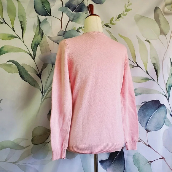 LIZ & CO | Pink Polka-dot Sweater sz PS - Picture 2 of 4